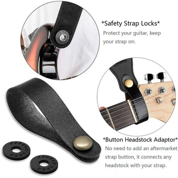 Guitar Strap, Soft Shoulder Strap for Acoustic, Electric and Bass Guitars - Picture 5 of 7